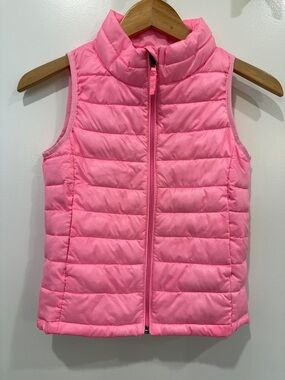 Amazon Essentials Girls' Quilted Puffer Vest - Bubblegum Pink Large